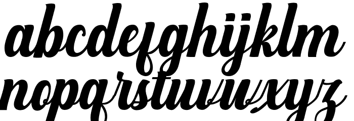 Mighttel Font LOWERCASE