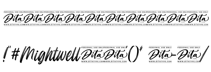 Mightwell Personal Use Font OTHER CHARS