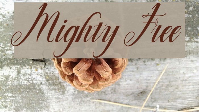 Mighty Free Font examples