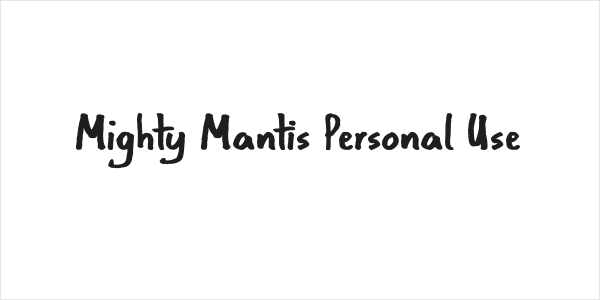 Mighty Mantis Personal Use Logo