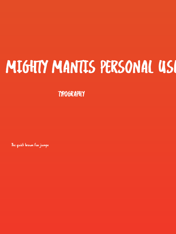 Mighty Mantis Personal Use Poster