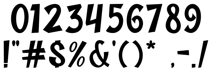 Mighty Time Font OTHER CHARS