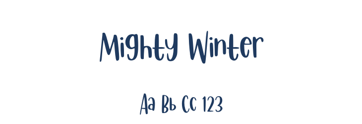 Mighty Winter Font Preview