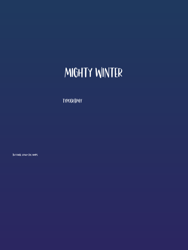 Mighty Winter Poster
