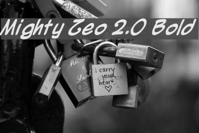 Mighty Zeo 2.0 Bold Font examples