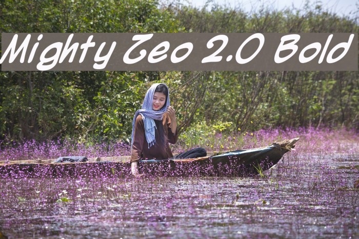 Mighty Zeo 2.0 Bold Fonte examples