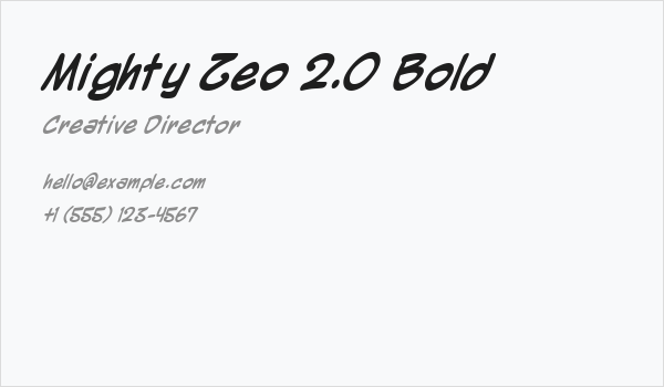 Mighty Zeo 2.0 Bold Business Card