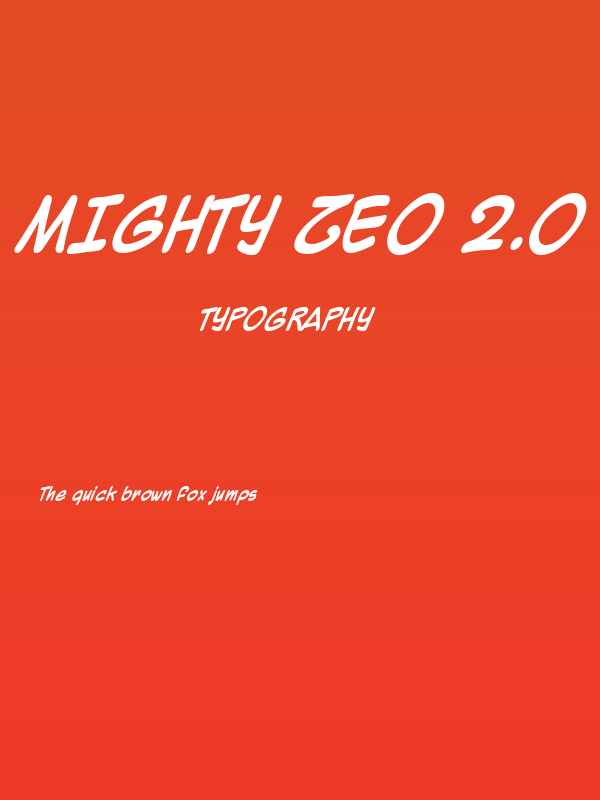 Mighty Zeo 2.0 Bold Poster