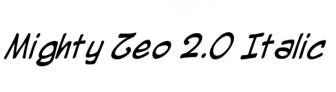 Mighty Zeo 2.0 Italic  Descarca Fonturi Gratis