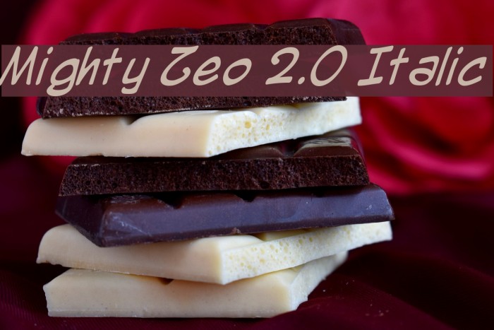 Mighty Zeo 2.0 Italic Polices examples