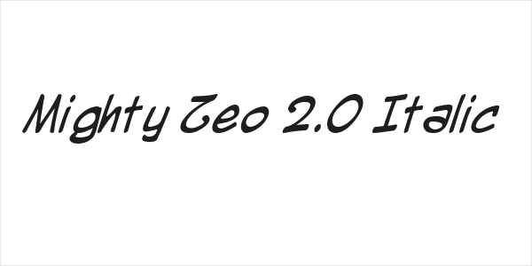 Mighty Zeo 2.0 Italic Logo