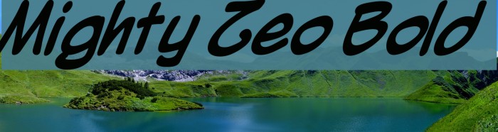 Mighty Zeo Bold Font examples