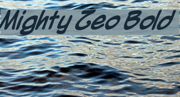 Mighty Zeo Bold Font examples