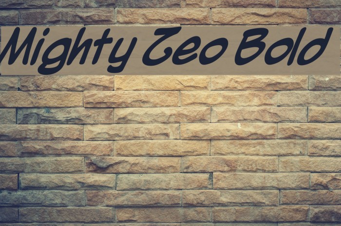 Mighty Zeo Bold Font examples