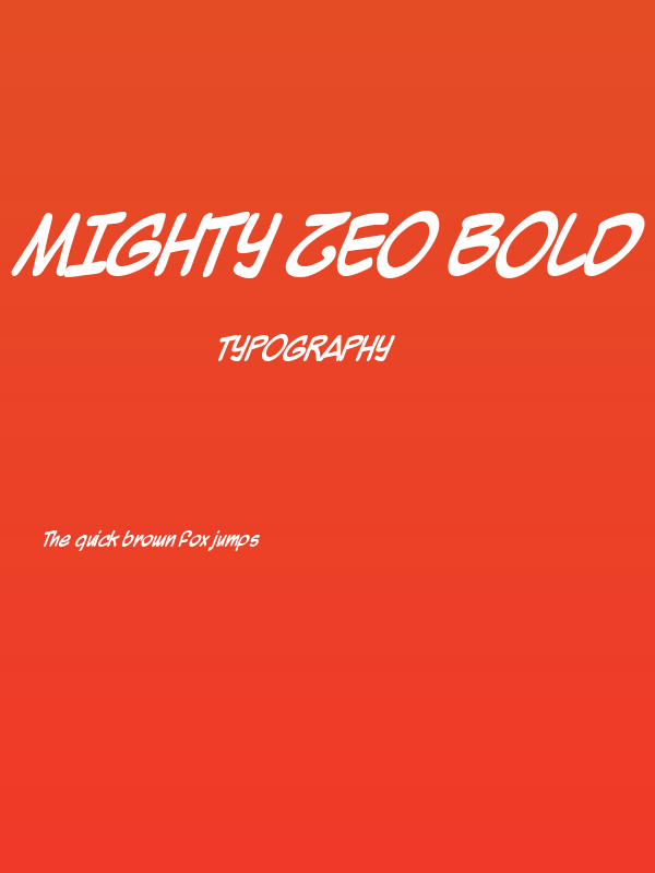 Mighty Zeo Bold Poster