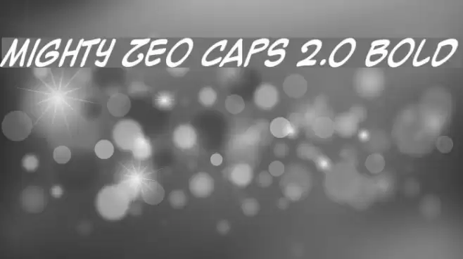 Mighty Zeo Caps 2.0 Bold Font examples