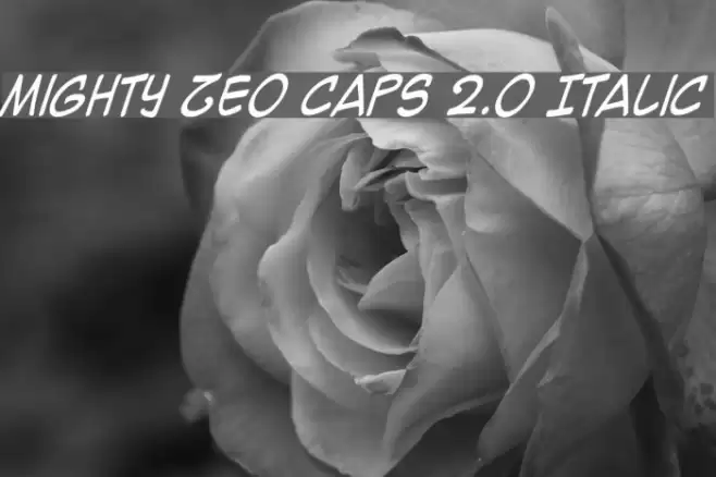 Mighty Zeo Caps 2.0 Italic フォント examples