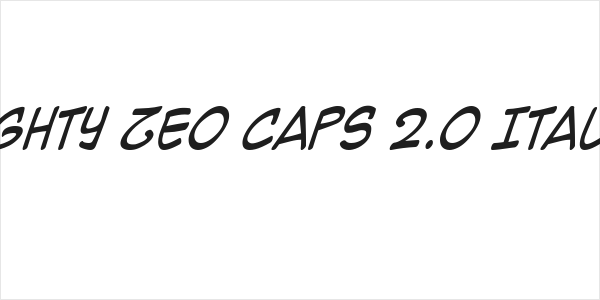 Mighty Zeo Caps 2.0 Italic Logo