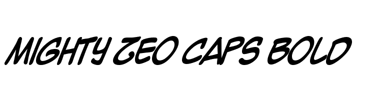Mighty Zeo Caps Bold  font caratteri gratis