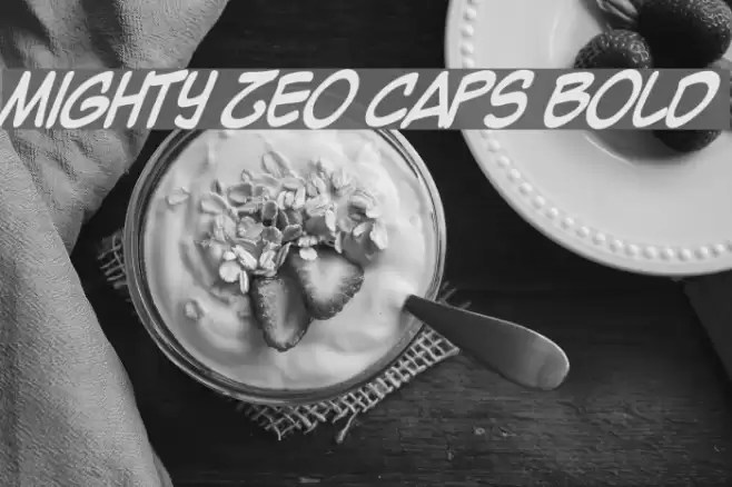 Mighty Zeo Caps Bold Font examples
