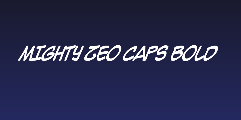 Mighty Zeo Caps Bold Social Header