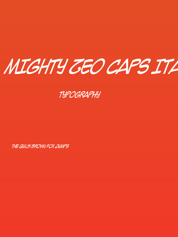 Mighty Zeo Caps Italic Poster