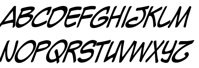 Mighty Zeo Caps Italic Font LOWERCASE