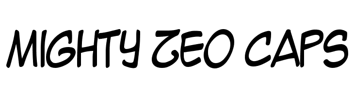 Mighty Zeo Caps  フリーフォントのダウンロード
