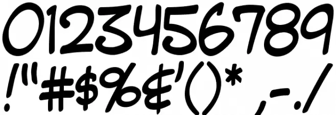 Mighty Zeo Caps Font OTHER CHARS