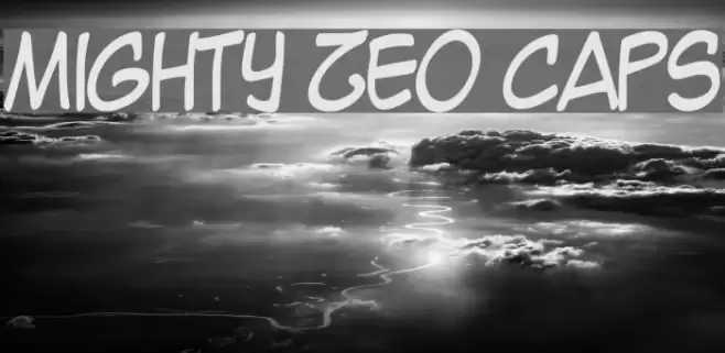 Mighty Zeo Caps Font examples