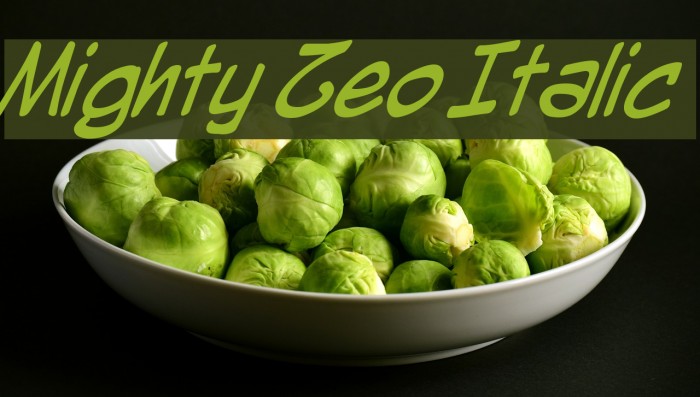 Mighty Zeo Italic Font examples