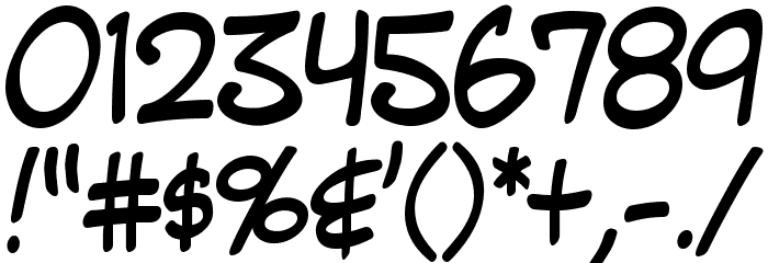 Mighty Zeo Font OTHER CHARS