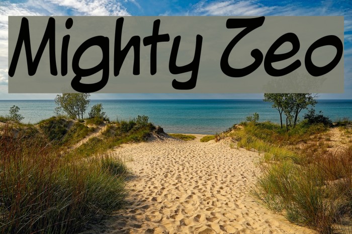 Mighty Zeo Font examples
