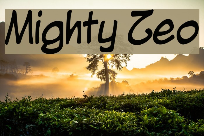 Mighty Zeo Font examples