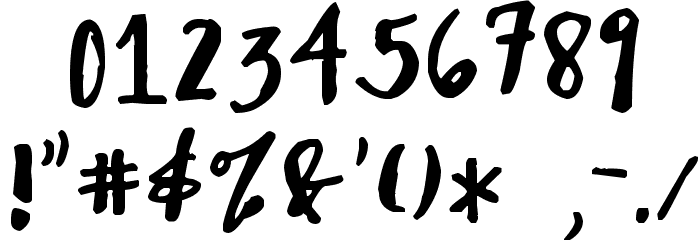 Mighty to Save Font OTHER CHARS