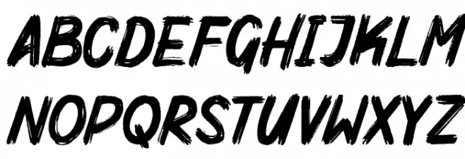 MightyBrush Шрифта ВЕРХНИЙ