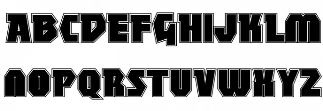 MightyContour-Black 字体 大写
