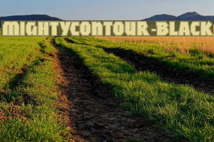 MightyContour-Black Font examples