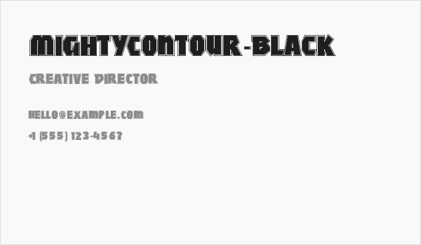 MightyContour-Black Business Card