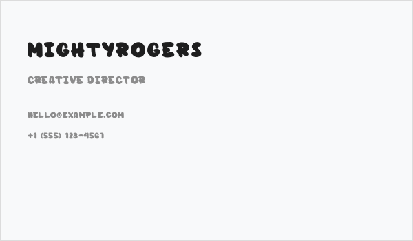 MightyRogers Business Card