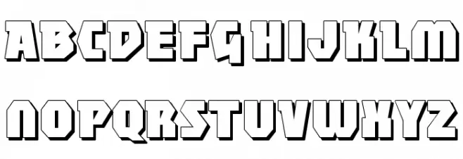MightyShadowBlack Font Litere mari