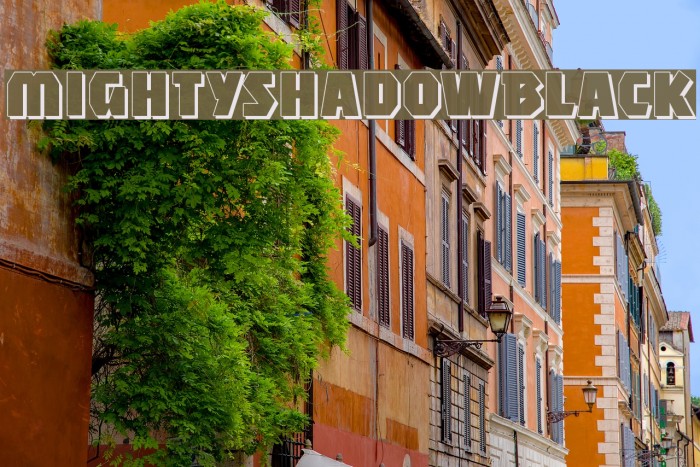 MightyShadowBlack Font examples