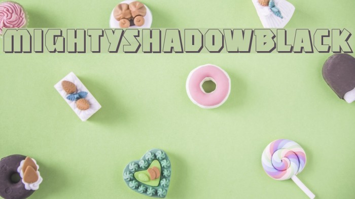 MightyShadowBlack Font examples
