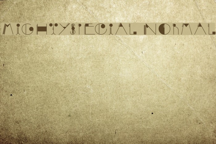 MightySpecial Normal Font examples