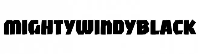 MightyWindyBlack  Fuentes Gratis Descargar