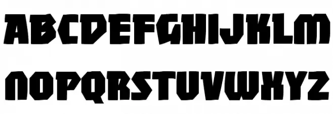 MightyWindyBlack फ़ॉन्ट अपरकेस