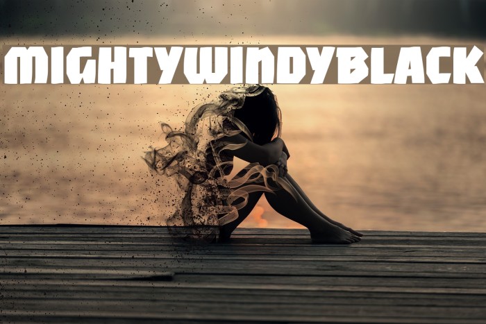 MightyWindyBlack Caratteri examples