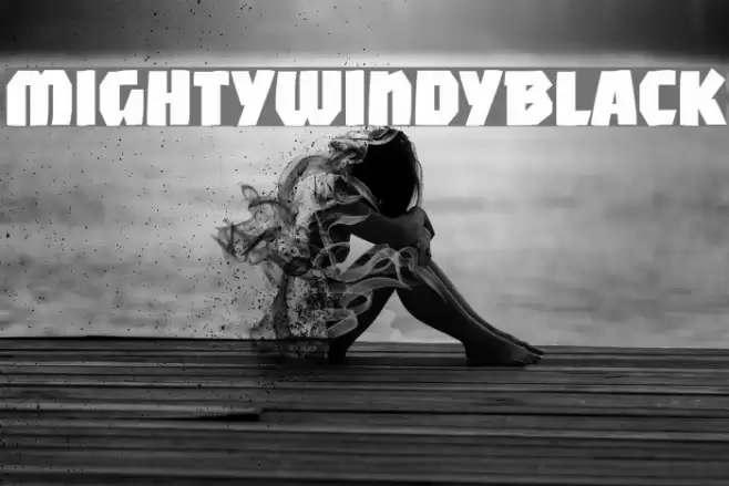 MightyWindyBlack Caratteri examples