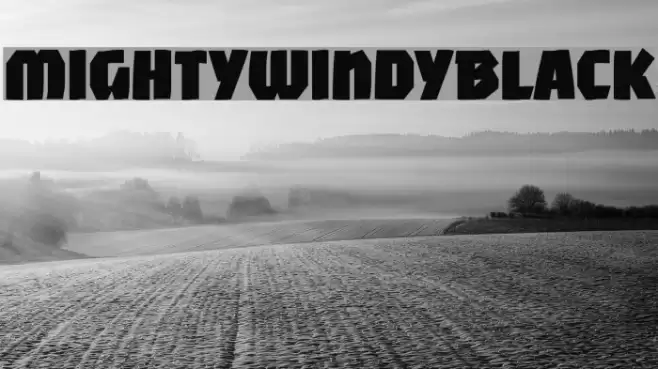 MightyWindyBlack Caratteri examples