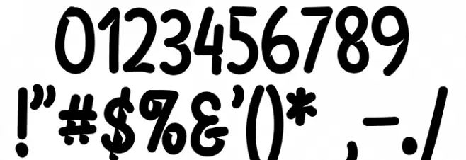 Mightyful Regular Font OTHER CHARS